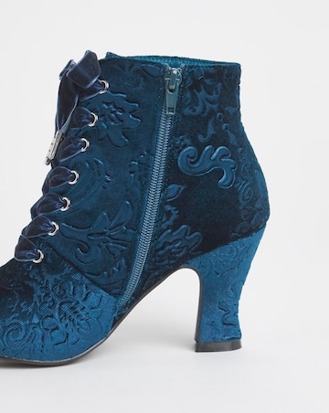 Joe Browns Velvet Lace Up Bootie E Fit