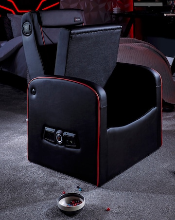 X Rocker Shift Luxe Jr 2.1 Audio Ottoman Gaming Chair for Kids