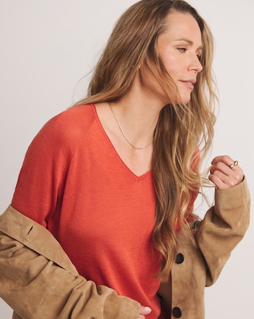 Anthology V Neck Fine Gauge Jumper