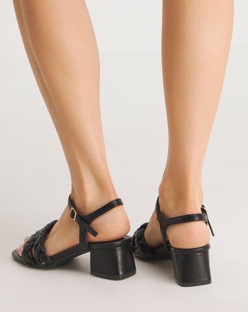 Jacinda Twin Strap Block Heeled Sandals Wide E Fit