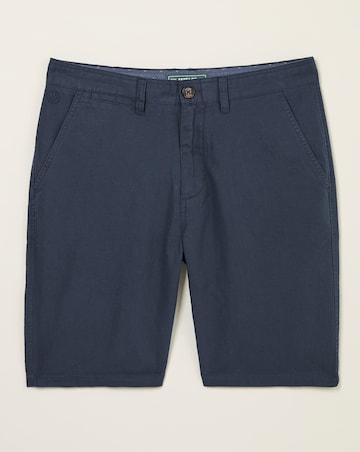 FatFace Mawes Cotton Linen Shorts - Navy