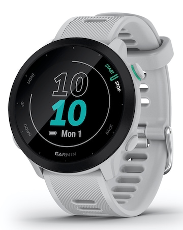 Garmin Forerunner 55 GPS Running Smart Watch - White