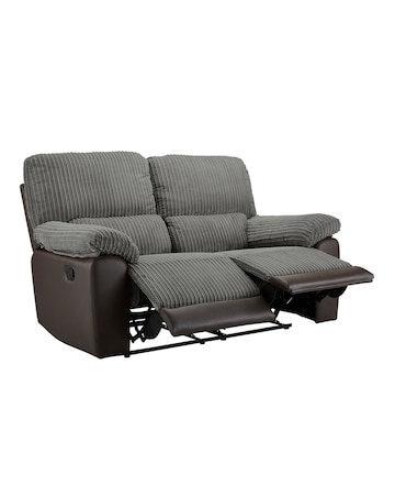 Harlow Fabric/Faux Leather Recliner 2 Seater Sofa