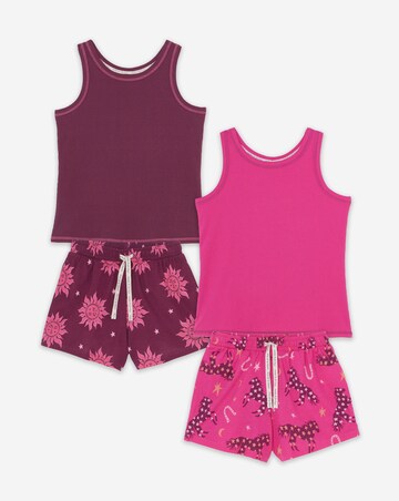 Pretty Secrets 2 Pack Ribbed Shortie Sets
