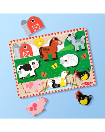 Melissa & Doug Farm Animals Chunky Puzzle - 8 Pieces