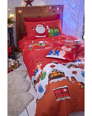 Catherine Lansfield Santa's Christmas Presents Reversible Duvet Cover Set