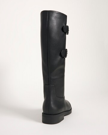 Cosmo Double Buckle High Leg Boot EEE Fit Curvy Calf