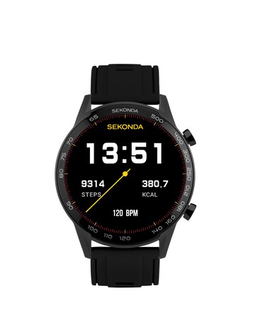 Sekonda Active Plus 45mm Black Rubber Dual Strap Smart Watch