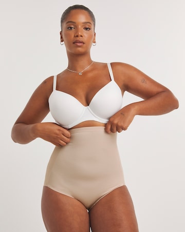 Naomi&Nicole Medium Control Tummy Shaping Hi Waist Briefs Nude