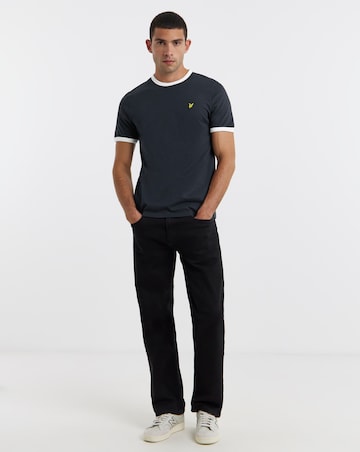 Lyle & Scott Navy Short Sleeve Ringer T-Shirt