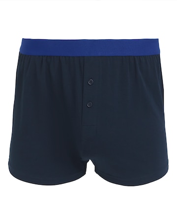 5 Pack Contrast Waist Loose Boxers - Dark Navy
