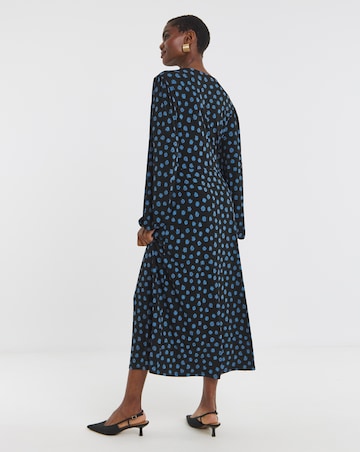 Long Sleeve Twist Front Dress