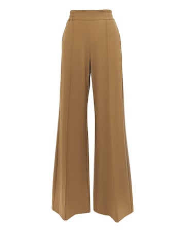 Anthology Camel Ponte Pull On Wide Leg Trouser