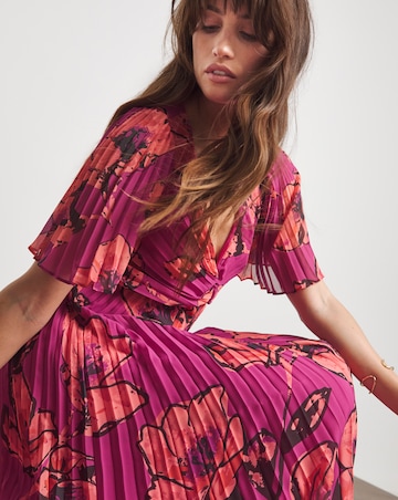 Joanna Hope Printed Pleated Dress