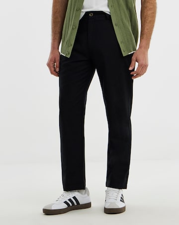 Straight Fit Linen Chino