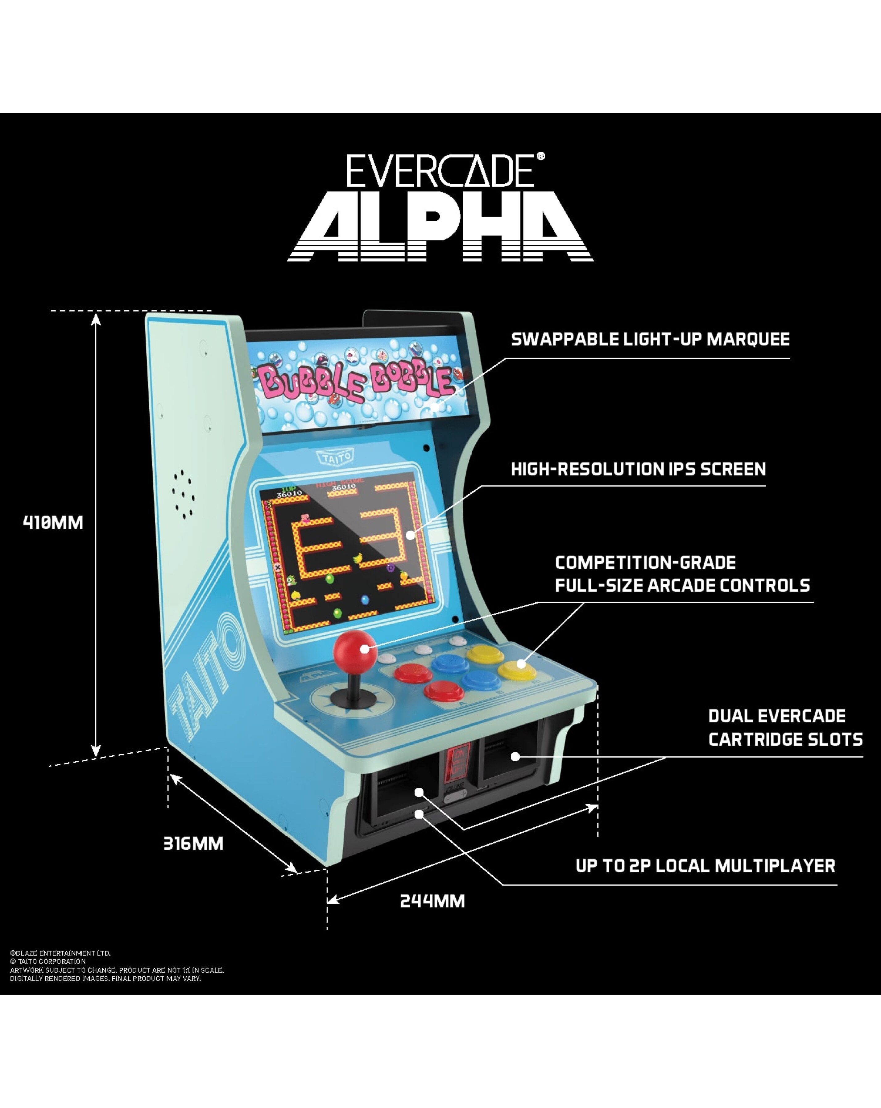 Evercade Alpha TAITO Retro Gaming Bartop Arcade | JD Williams