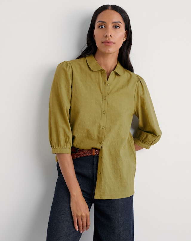 Seasalt Hope Cottage Self Check Blouson Sleeve Blouse