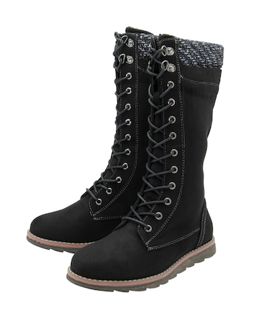 Lotus Diego Lace Up High Leg Boot Standard Fit