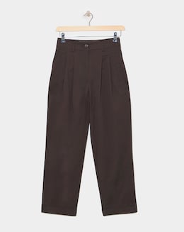 Anthology Chocolate Stretch Cotton Tapered Trouser