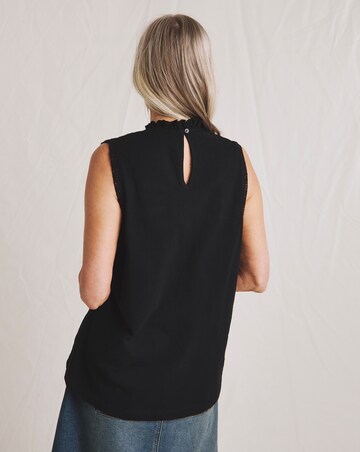 Julipa Broderie Front Jersey Back Top