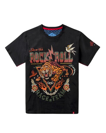Joe Browns Elevated Tiger Rock and Roll T-Shirt - Black