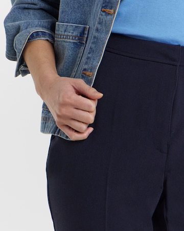 Navy Capri Cropped Trousers