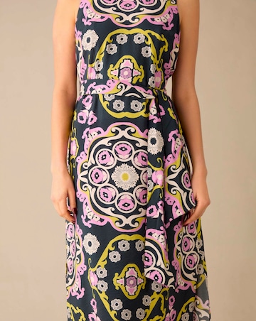 Ro&Zo Geo Print Tie Belt Dress