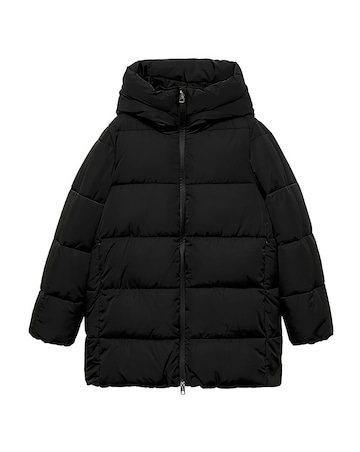 Mango Quilted Anorak Puffer with Hood