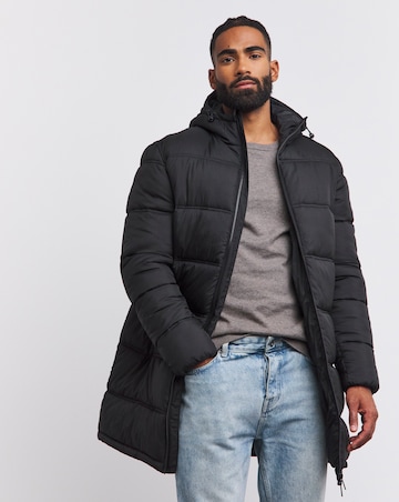 Black Clean Puffer Jacket