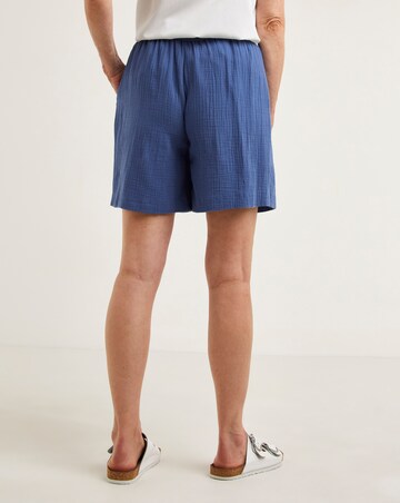 Cheesecloth Tie Waist Shorts