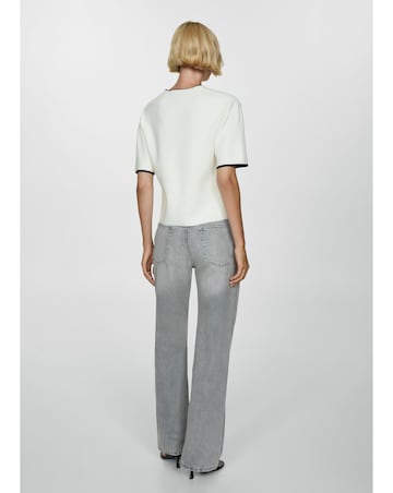 Mango Contrast Trim Sweater