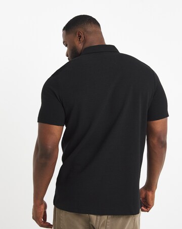 Jack & Jones Benja 1/4 Zip Polo - Black