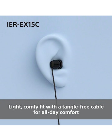SONY IER-EX15C USB-C Wired Earphones - Black