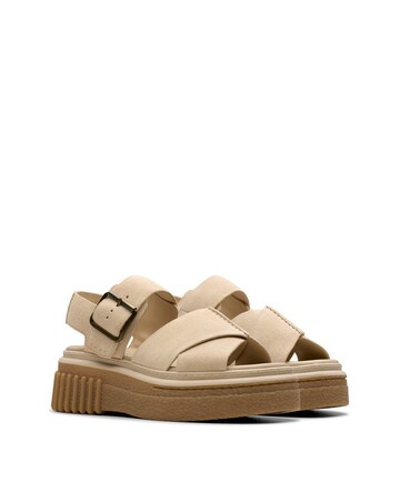 Clarks Evamar Wish Suede Buckle Sandal Standard Fit