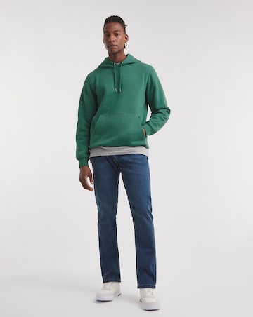 Stonewash Straight Fit Stretch Jeans