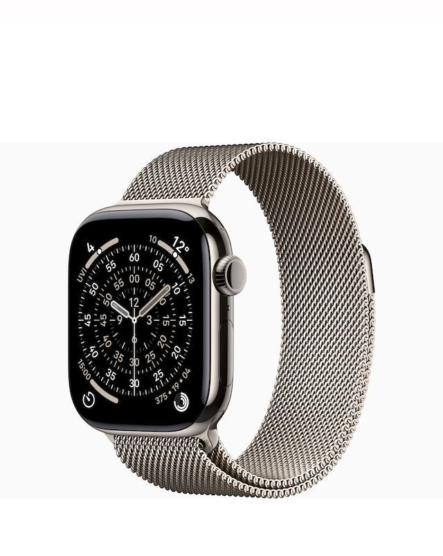 Apple Watch Series 11 GPS + Cellular 42mm - Natural Titanium with Natural Milanese Loop