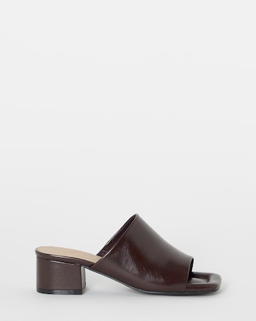 Echo Low Block Heel Mules - Wide Fit (E)