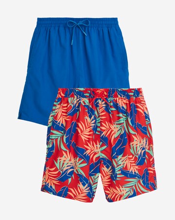 2 Pack Tropical Swim Shorts Long