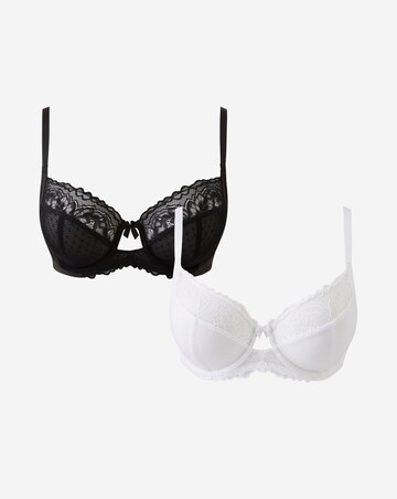 Pretty Secrets 2 Pack Eva Black/White Full Cup Bras