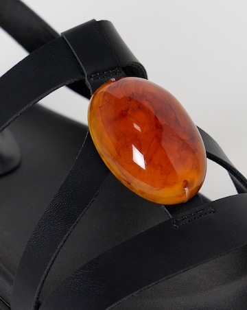 Mendoza Trim Detail Footbed Sandals - Wide Fit (E)