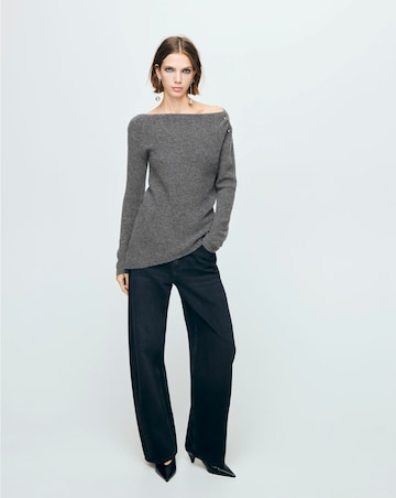 Mango Grey Bardot Jumper