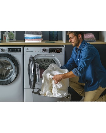 Hoover H-Dry 350 HRE H9N2TBE-80 9kg Heat Pump Dryer - White + Installation