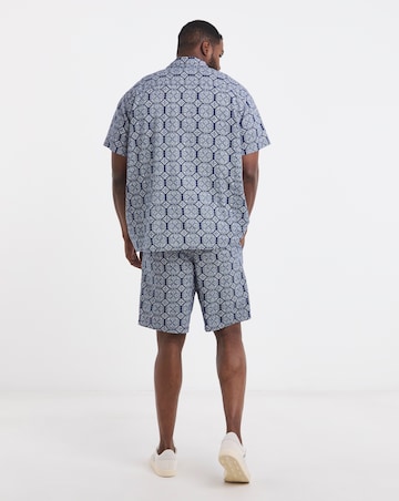 Jack Jones Seersucker Shirt & Short Set - Ocean
