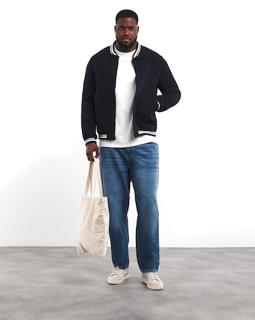 Navy Varsity Bomber Jacket