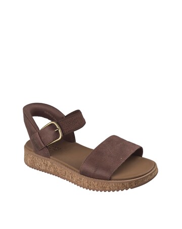 Skechers Bobs Sun Vibe Be Corky Chocolate Sandals - Standard Fit (D)
