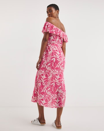 Summer Plisse Bardot Sun Dress