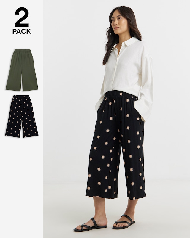 2 Pack Jersey Culottes