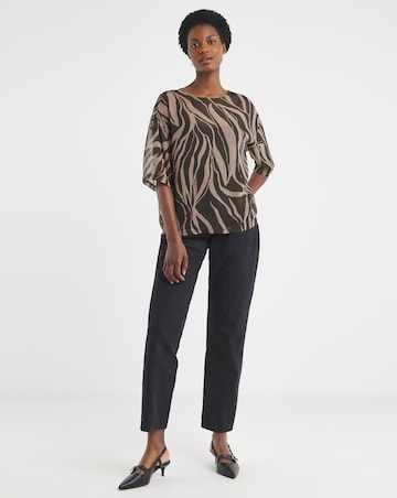 Chiffon Short Sleeve Boxy Top