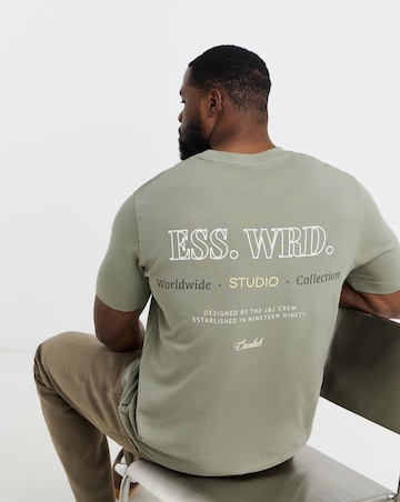 Jack & Jones Urban Edge Back Graphic T-Shirt - Green
