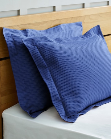 Waffle Cotton Pack of 2 Oxford Pillowcases